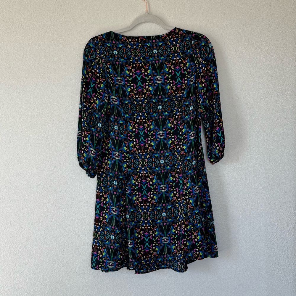 2 FOR $25 Floral Chiffon A Line Dress Colorful Rainbow Flowy S - Picture 3 of 9